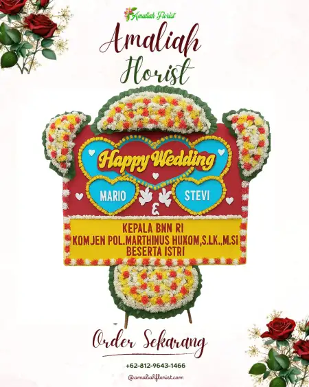 Papan Bunga Pernikahan Bertais